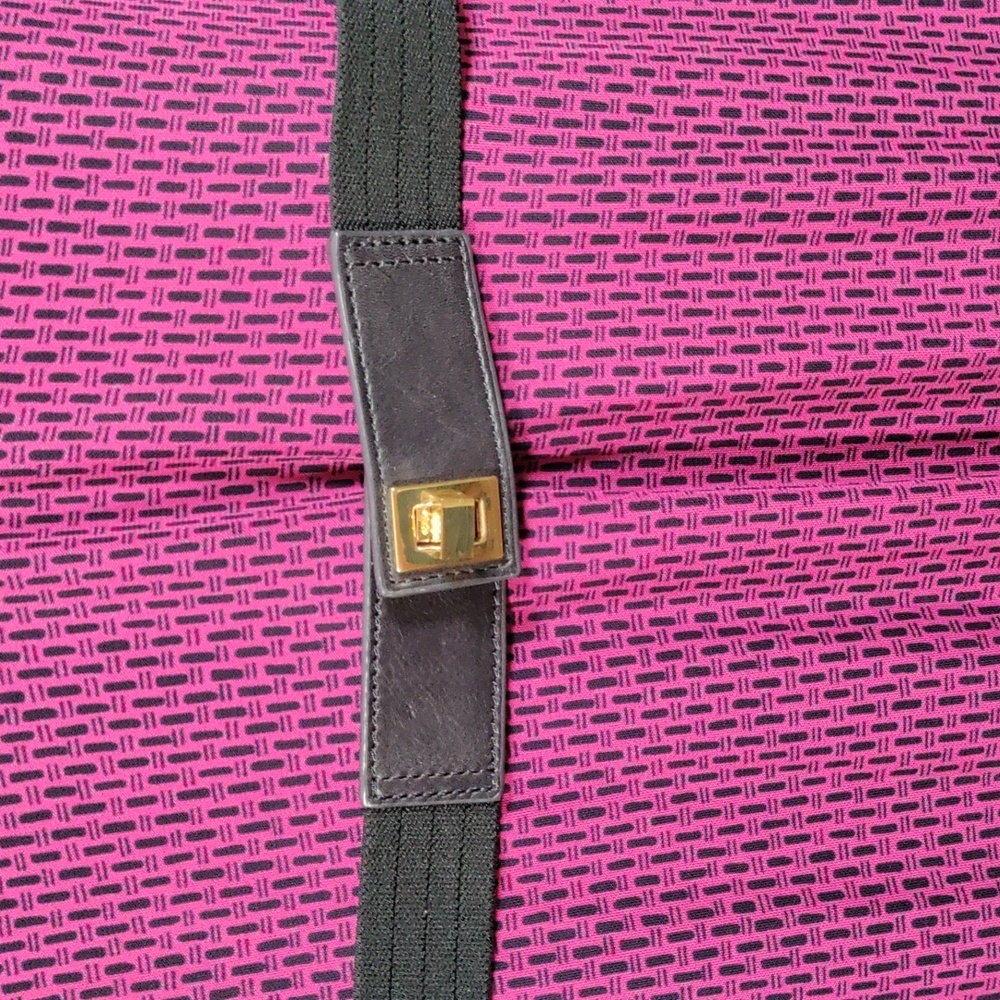 Tory Burch Purple Midi Shirt Dress with Black Belt - Size XS - Picture 8 of 15